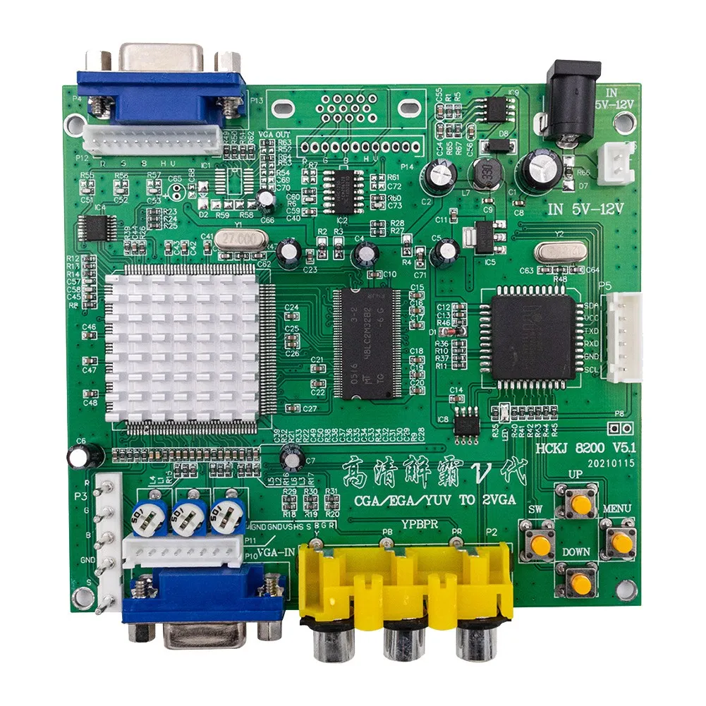Arcade Game CGA/EGA/YUV/RGB to VGA Output HD Video Converter Board for Arcade Game Monitor to CRT LCD PDP Projector
Arcade Game CGA/EGA/YUV/RGB to VGA Output HD Video Converter Board for Arcade Game Monitor to CRT LCD PDP Projector