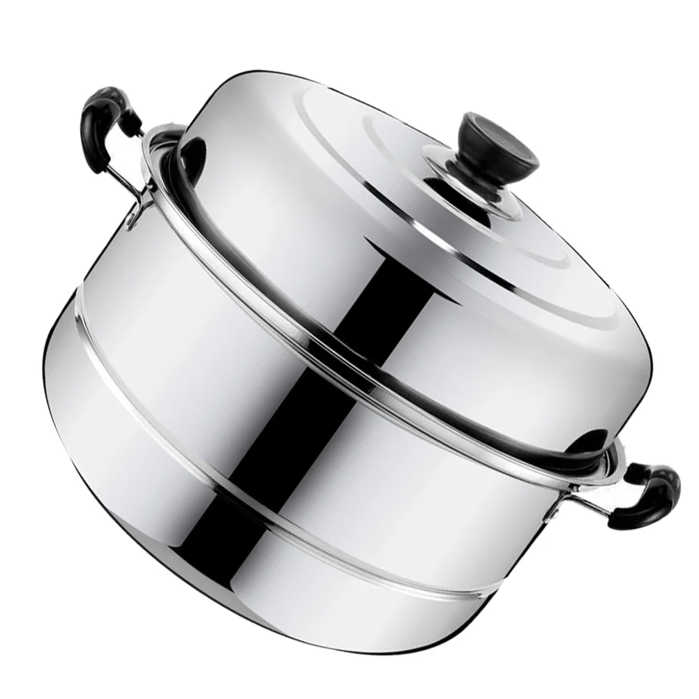 Stainless Steel Steamer Food Pot Double-layered Stockpot Kitchen Tools Steaming Cookware Can
Stainless Steel Steamer Food Pot Double-layered Stockpot Kitchen Tools Steaming Cookware Can