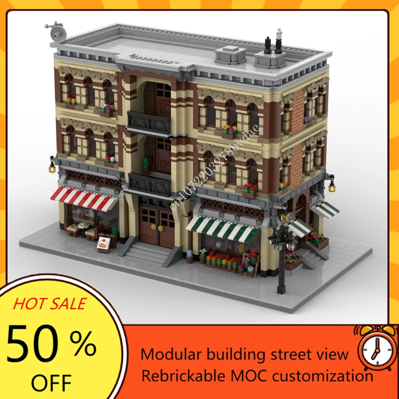 6492PCS Modular House with Flower Shop, Bakery and Apartments MOC street view Model Building Blocks Assembly Model Toys Gifts
6492PCS Modular House with Flower Shop, Bakery and Apartments MOC street view Model Building Blocks Assembly Model Toys Gifts