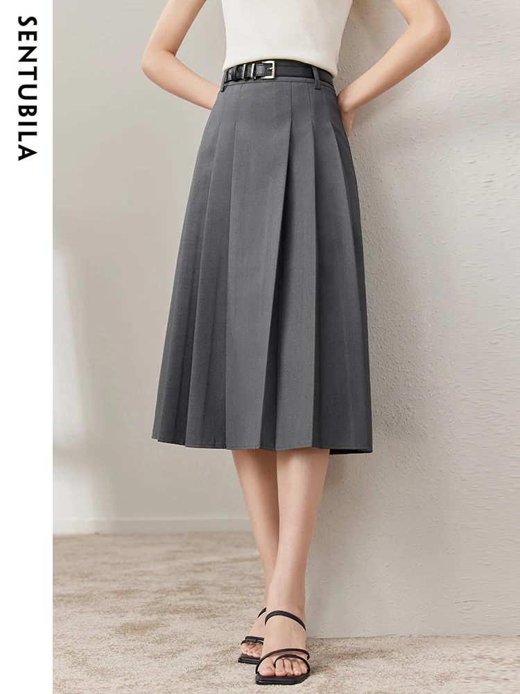 SENTUBILA Pleated A Line Skirts for Women 2023 Autumn Elegant Fashion Midi High Waist Office Ladies Skirt with Belt 133Q50733
SENTUBILA Pleated A Line Skirts for Women 2023 Autumn Elegant Fashion Midi High Waist Office Ladies Skirt with Belt 133Q50733