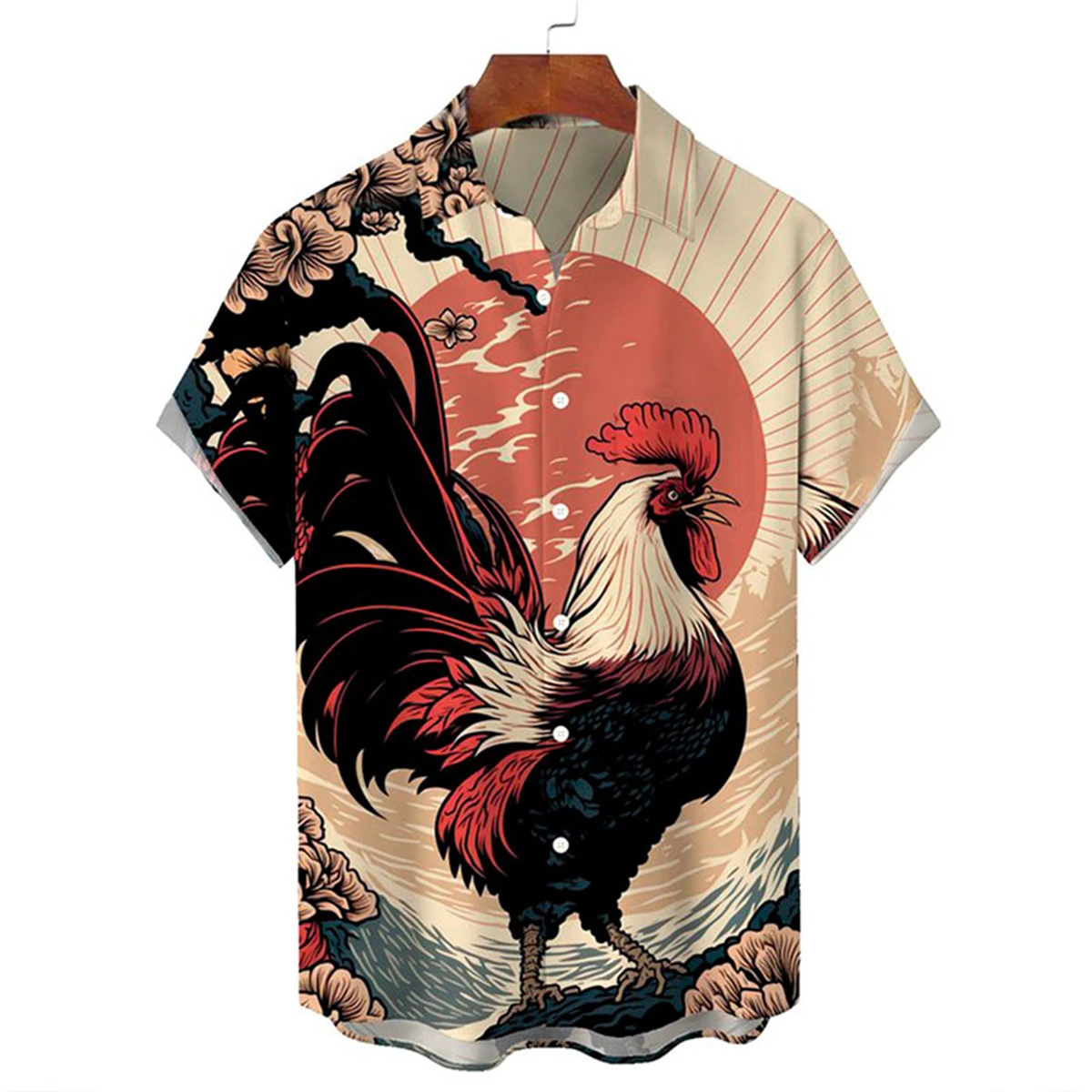 2024 Handsome Fierce Rooster Print Men's Short Sleeve Shirt Daily Casual Fashion Lapel Men's Tops Large Size Comfortable
2024 Handsome Fierce Rooster Print Men's Short Sleeve Shirt Daily Casual Fashion Lapel Men's Tops Large Size Comfortable