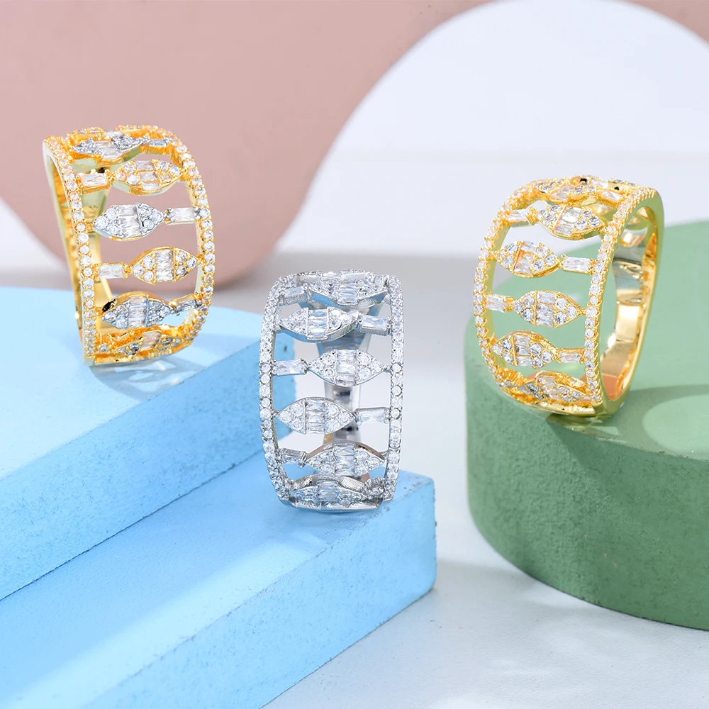 SisCathy 2022 New Luxury Micro Cubic Zircon Width Rings for Women Gorgeous Unique Hollow Finger Ring Light Luxury Party Jewelry
SisCathy 2022 New Luxury Micro Cubic Zircon Width Rings for Women Gorgeous Unique Hollow Finger Ring Light Luxury Party Jewelry