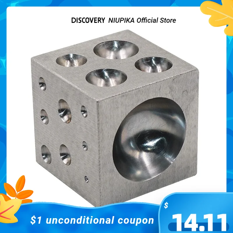 Square Dapping Block Professional Jewelry Punching Tool Box is Made of Polished High Carbon Steel Cavity
Square Dapping Block Professional Jewelry Punching Tool Box is Made of Polished High Carbon Steel Cavity