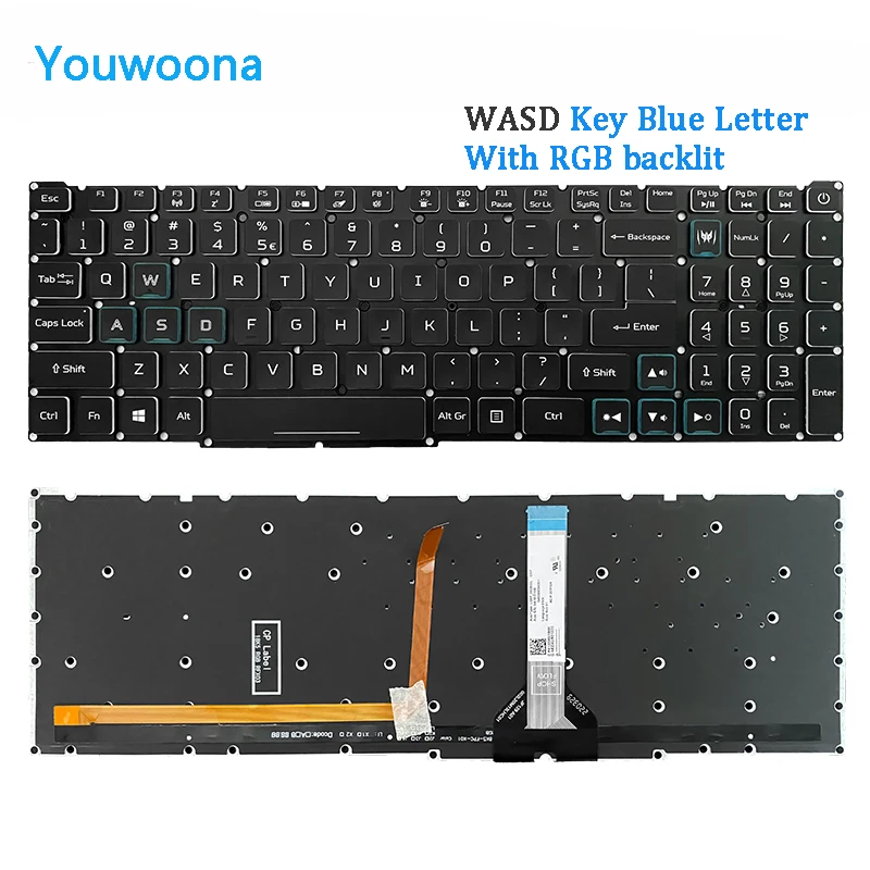 New ORIGINAL Laptop Keyboard For ACER PH315-54 PH515-54 PH317-51 AN515-53TK New ORIGINAL Laptop Keyboard For ACER PH315-54 PH515-54 PH317-51 AN515-53TK