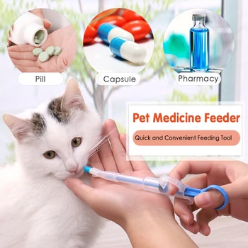 반려동물 주사기 태블릿 알약 총 필러 푸시 디펜서 약, 물 우유 주사기 튜브 피더 도구, 개 액세서리, 개 고양이, 1 개
