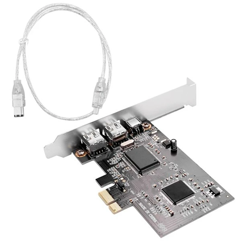 Плата контроллера PCI Express X1 PCI-E Firewire 1394A IEEE1394, черная, подходит для рабочего стола
Плата контроллера PCI Express X1 PCI-E Firewire 1394A IEEE1394, черная, подходит для рабочего стола