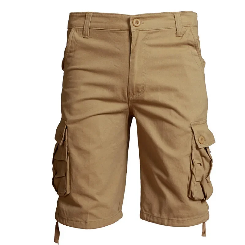 

Hot Sale Multi-pocket Washed Large Size Overalls Outdoor Casual Short Cargo Pants Plus Size Cotton Khaki Shorts 6xl Streetwear