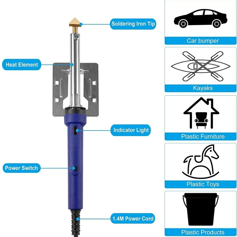 Car Bumper Repair Electric Soldering Iron Thermal Stapler Leather Ironing Tool Smoothing Tool With PP Glue Stick Plastic Repair
Car Bumper Repair Electric Soldering Iron Thermal Stapler Leather Ironing Tool Smoothing Tool With PP Glue Stick Plastic Repair