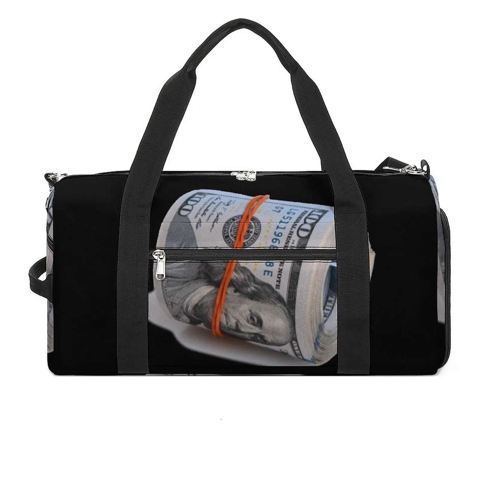Gym Bag One Hundred American Dollar Bills Sports Bag with Shoes Money Classic Weekend Design Handbag Retro Swimming Fitness Bag
Gym Bag One Hundred American Dollar Bills Sports Bag with Shoes Money Classic Weekend Design Handbag Retro Swimming Fitness Bag