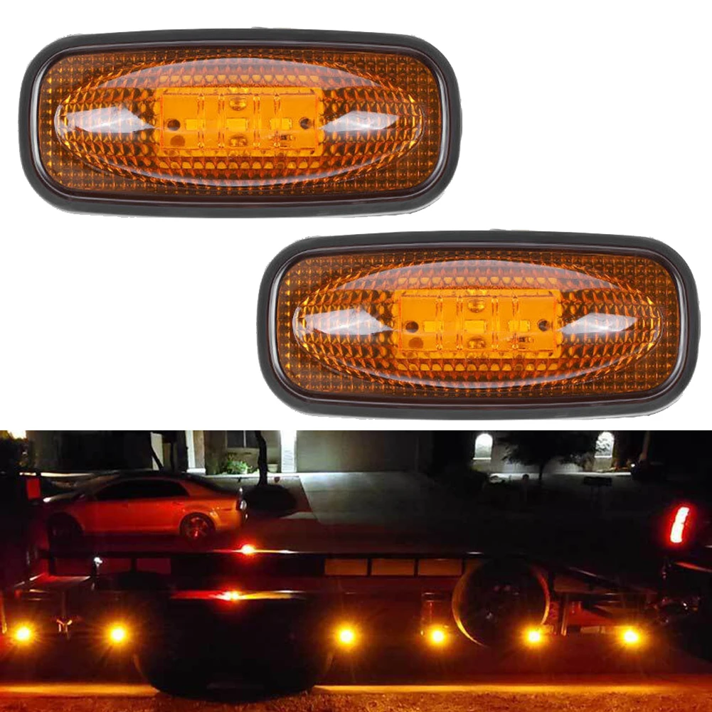 Trailer Lighting 2PCS Side Marker Lights Signal Lamp White Amber Dust Resistant IP67 Red Roof Lighting 12V-24V
Trailer Lighting 2PCS Side Marker Lights Signal Lamp White Amber Dust Resistant IP67 Red Roof Lighting 12V-24V