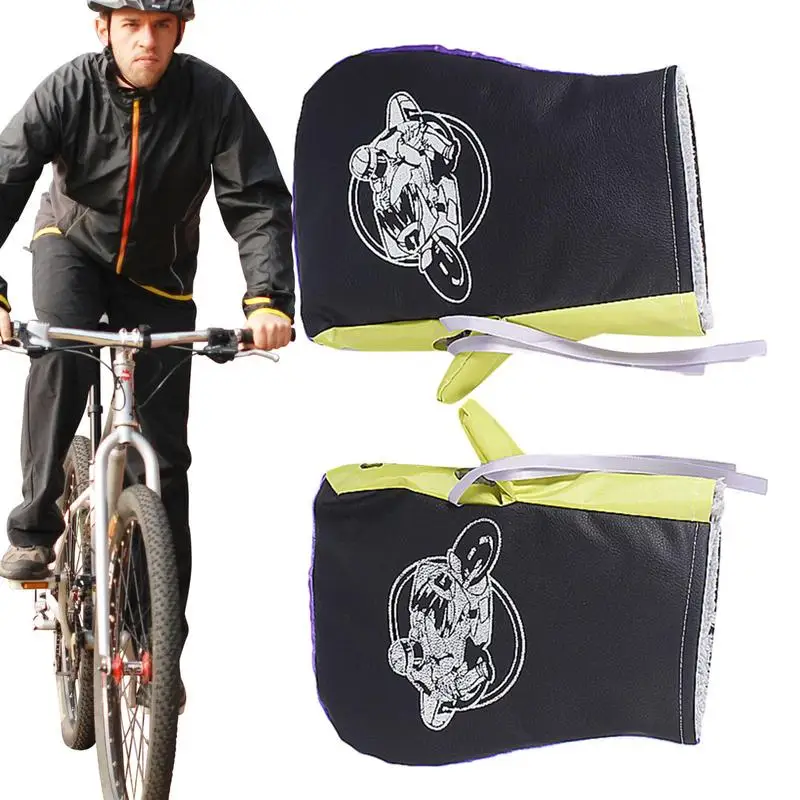 Handlebar Mittens Waterproof Bike Hand Warmer Cycling Mittens Thickened Universal Winter Mitts With Reflective Strips For
Handlebar Mittens Waterproof Bike Hand Warmer Cycling Mittens Thickened Universal Winter Mitts With Reflective Strips For