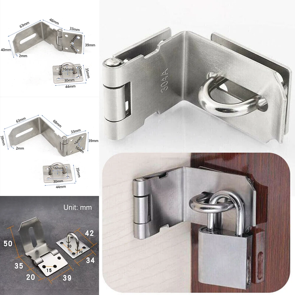 Anti Theft Hasp Staple Shed Latch Stainless Steel Door Lock Padlock Clasp Household Burglar-proof Hardware For Wood Door Cabinet
Anti Theft Hasp Staple Shed Latch Stainless Steel Door Lock Padlock Clasp Household Burglar-proof Hardware For Wood Door Cabinet
