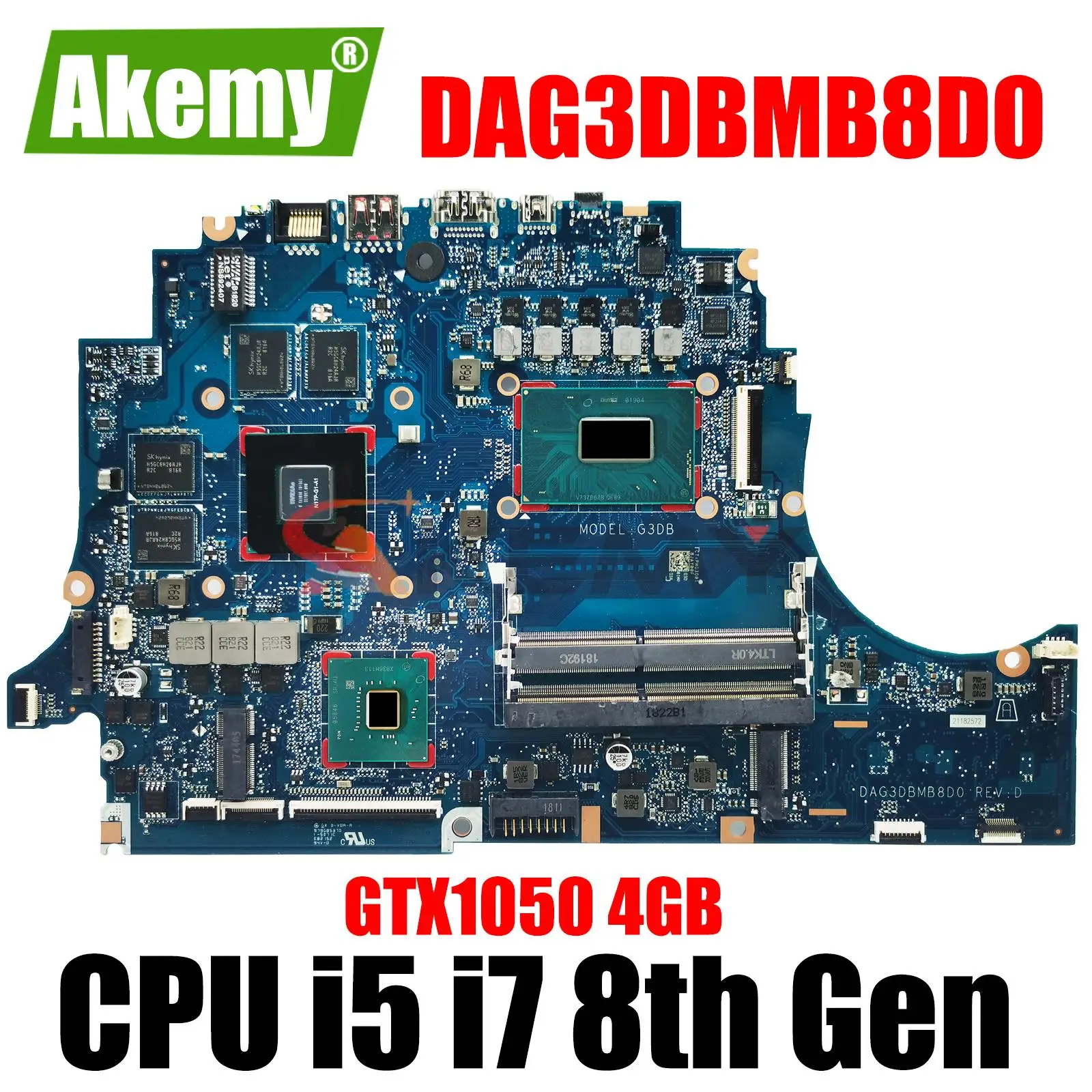 For HP 15-DC TPN-Q211 Laptop motherboard Mainboard DAG3DBMB8D0 Motherboard W/ I5-8300H I7-8750H CPU GTX1050 4GB GPU
For HP 15-DC TPN-Q211 Laptop motherboard Mainboard DAG3DBMB8D0 Motherboard W/ I5-8300H I7-8750H CPU GTX1050 4GB GPU
