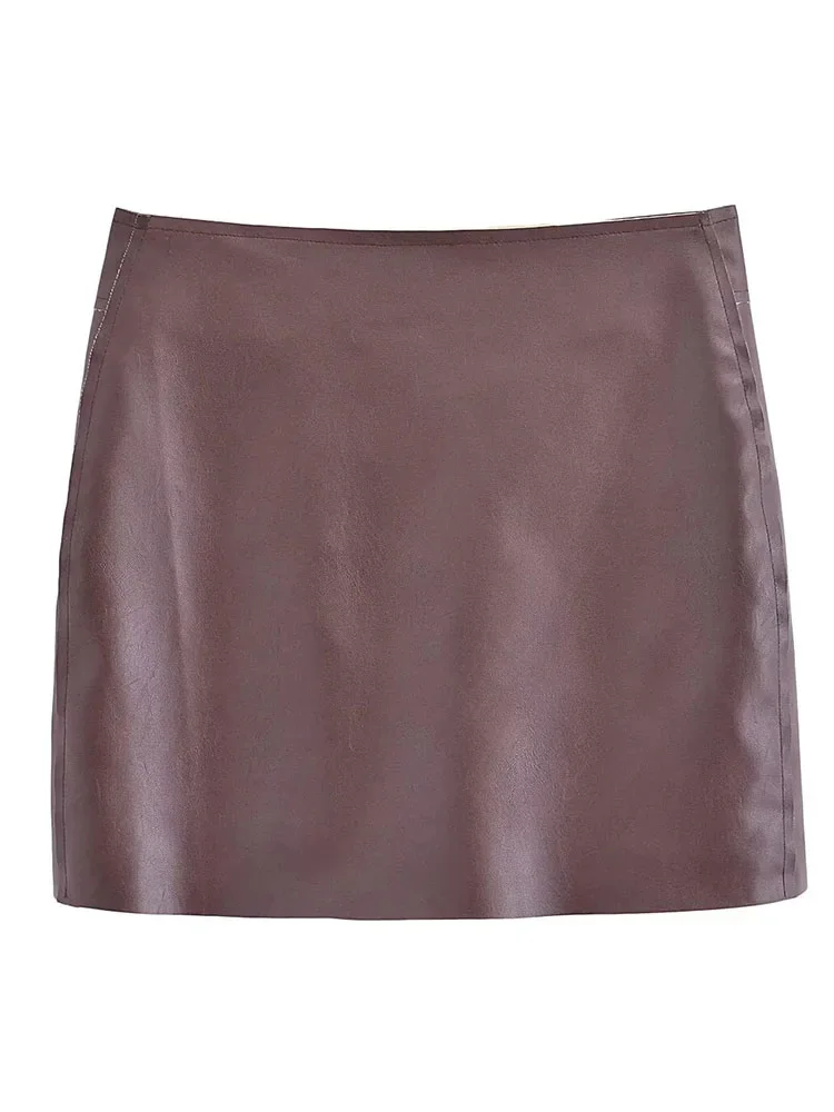 HH TRAF Women Chic Faux Leather Mini Skirts Fashion High Waist Short Pencil Skirt Bodycon Zipper Female Sexy Vintage Wrap Skirt
HH TRAF Women Chic Faux Leather Mini Skirts Fashion High Waist Short Pencil Skirt Bodycon Zipper Female Sexy Vintage Wrap Skirt
