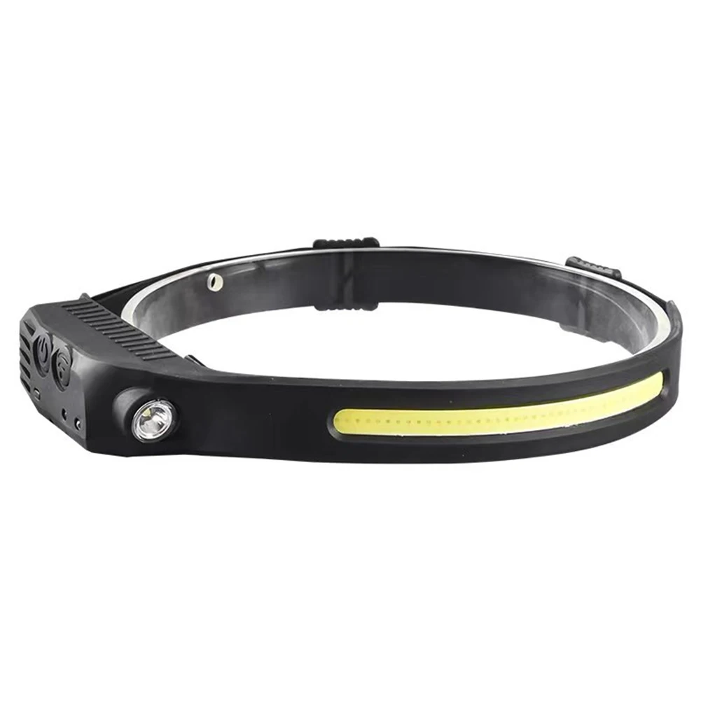 

LED Headlamp Lamp Motion Sensor Torch Flashlight USB Rechargeable 230°illumination Angle 3 White Light Modes COB