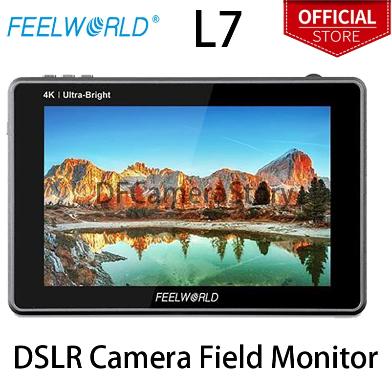 Feelworld L7 7 Inch 2200nits Touch Screen DSLR Camera Field Monitor 4K HDMI Input Output 1920X1200 IPS Panel
Feelworld L7 7 Inch 2200nits Touch Screen DSLR Camera Field Monitor 4K HDMI Input Output 1920X1200 IPS Panel