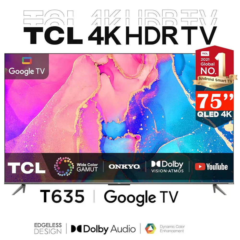 TCL 75'' P69B Series 4K Ultra HD HDR Smart TV Google Assistant, Google TV, Dolby Audio, HDR10
TCL 75'' P69B Series 4K Ultra HD HDR Smart TV Google Assistant, Google TV, Dolby Audio, HDR10