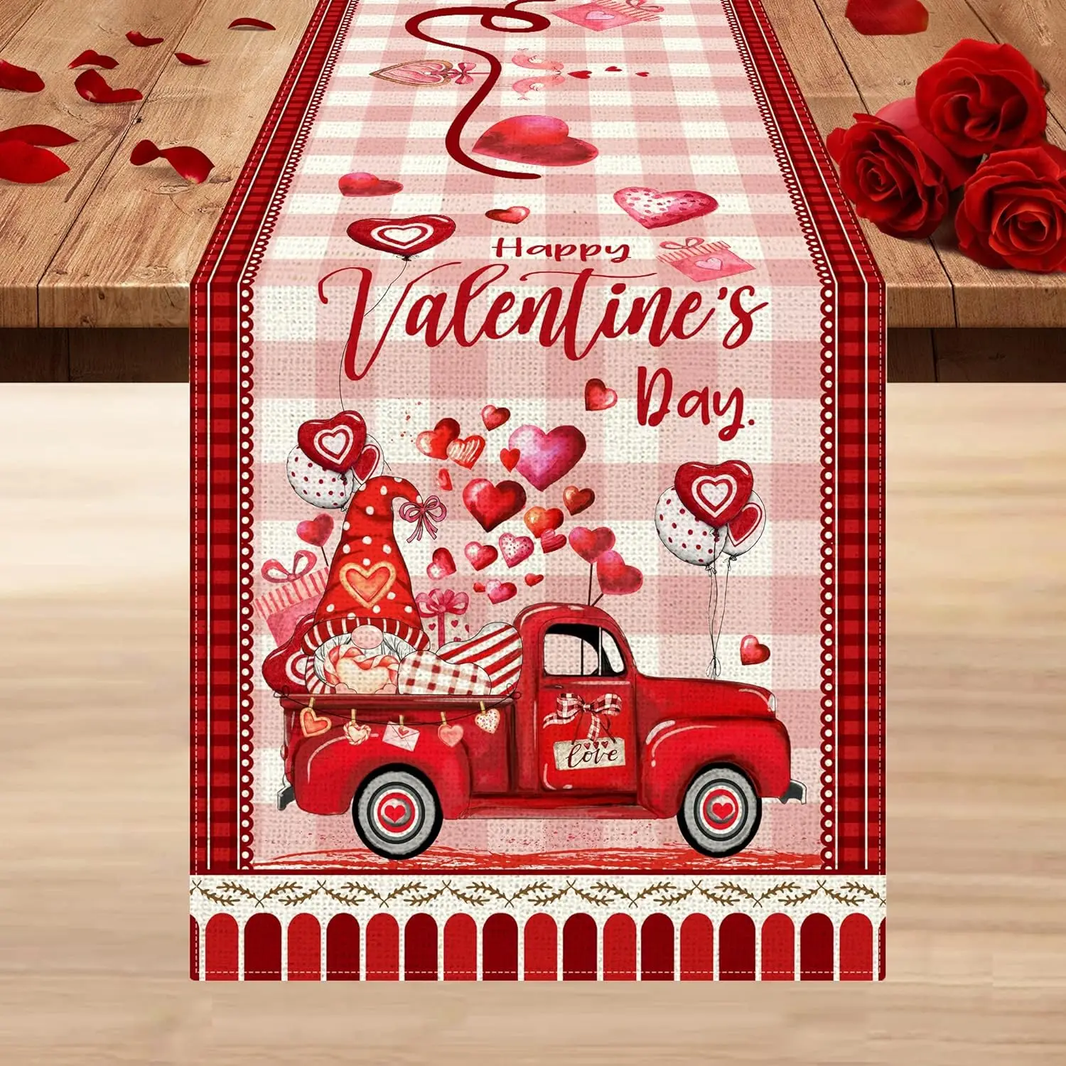 Red Truck Gnome Valentines Day Linen Table Runner Dresser Scarf Table Decor Holiday Dining Table Anniversary Wedding Party Decor
Red Truck Gnome Valentines Day Linen Table Runner Dresser Scarf Table Decor Holiday Dining Table Anniversary Wedding Party Decor