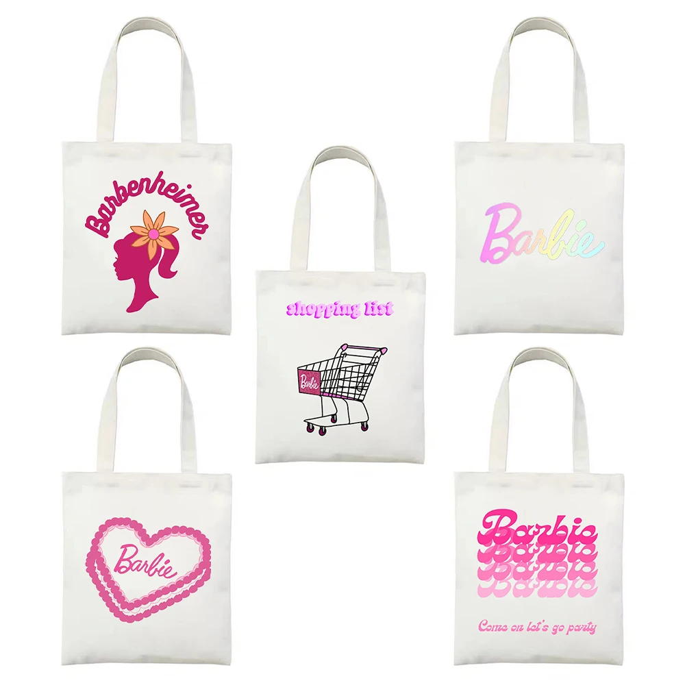 New Miniso Barbie Cartoon Print Canvas Bag Cute Shoulder Bags Fashion Girl Portable Shopping Bag Women's Accessories Gift
New Miniso Barbie Cartoon Print Canvas Bag Cute Shoulder Bags Fashion Girl Portable Shopping Bag Women's Accessories Gift