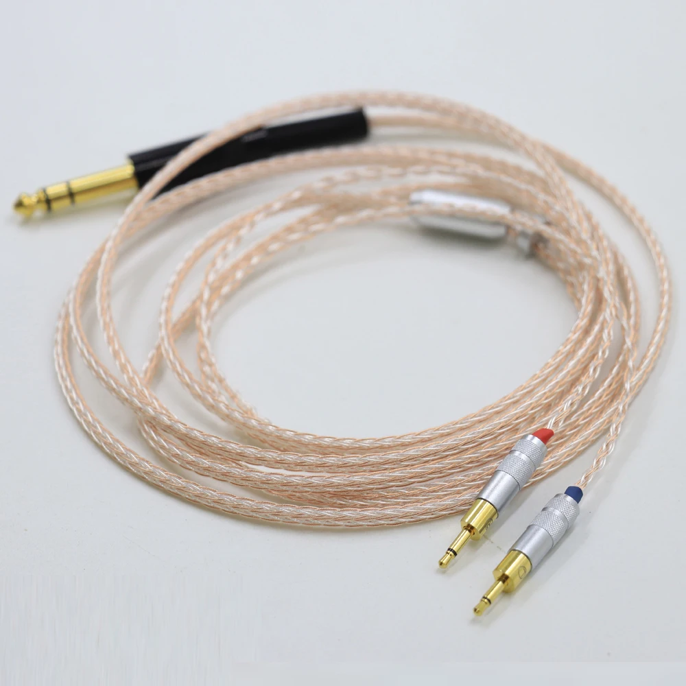 16 Cores PCOCC Copper Silver Braided 4.4mm XLR 6.35mm to Dual 2.5 mm Headphone Earphone Cable For sennheiser hd700 nw zx300
16 Cores PCOCC Copper Silver Braided 4.4mm XLR 6.35mm to Dual 2.5 mm Headphone Earphone Cable For sennheiser hd700 nw zx300