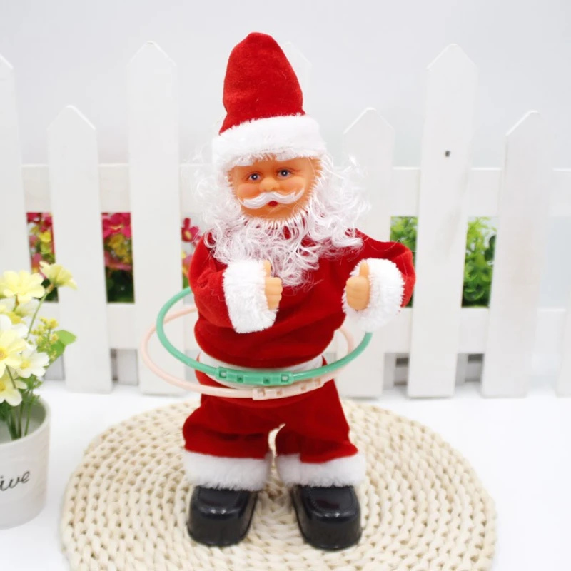 Electric Santa Claus height 30CM with music turn hula hoop electric figure children gifts Christmas gifts
Electric Santa Claus height 30CM with music turn hula hoop electric figure children gifts Christmas gifts