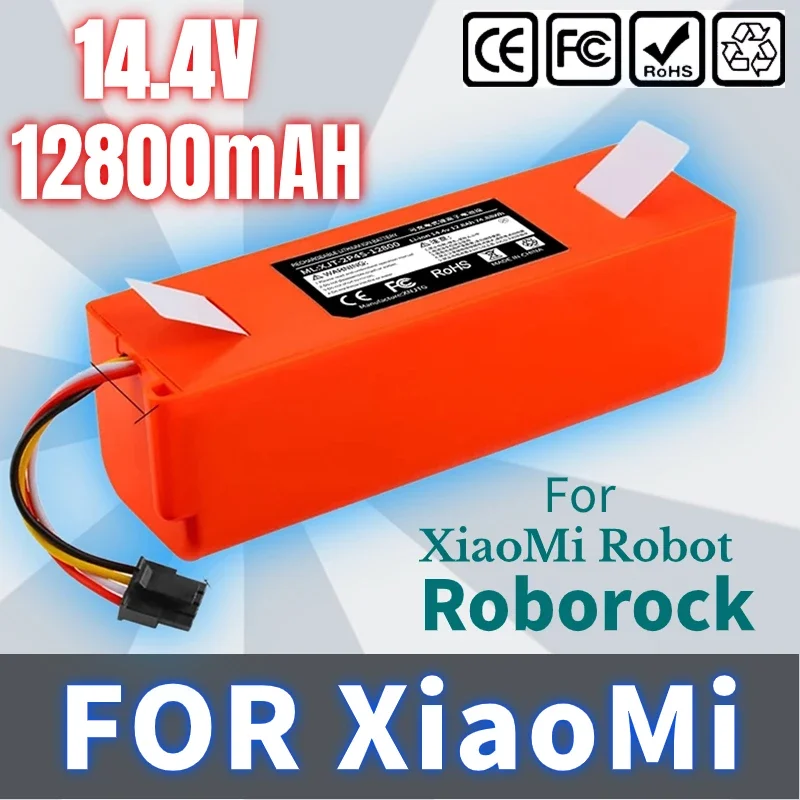 BRR-2P4S 14.4V 5200mAH 12800mAh Robotic Vacuum Cleaner Replacement Battery for Xiaomi Roborock S55 S60 S65 S50 S51 S5 MAX S6
BRR-2P4S 14.4V 5200mAH 12800mAh Robotic Vacuum Cleaner Replacement Battery for Xiaomi Roborock S55 S60 S65 S50 S51 S5 MAX S6