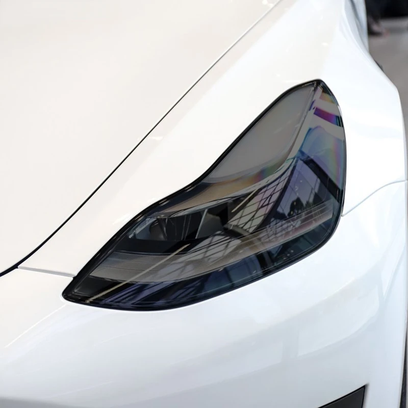 

Защитная пленка для автомобильных фар, задняя фара, дымчатый черный оттенок, виниловая прозрачная наклейка из ТПУ для Tesla Model 3 2019 2020 2021