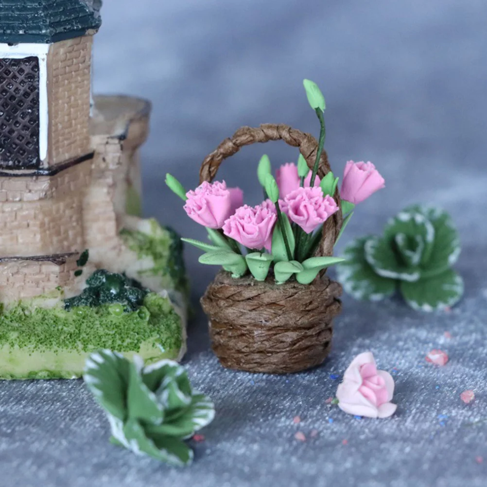 1: 12 Flower Basket Miniature Flower Ornament for Miniature Decoration Kids Play Gift
1: 12 Flower Basket Miniature Flower Ornament for Miniature Decoration Kids Play Gift