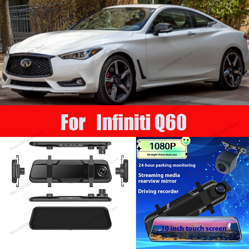 For Infiniti Q60 4K WIFI GPS Car Dvr Mirror Dash CamDual Lens Dashcam Drive Recorder Stream RearView Mirror IPS Screen Camera
For Infiniti Q60 4K WIFI GPS Car Dvr Mirror Dash CamDual Lens Dashcam Drive Recorder Stream RearView Mirror IPS Screen Camera
