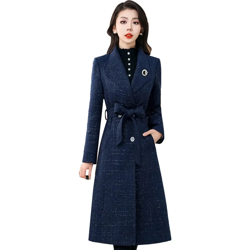 Autumn Winter Jacket Women's Woolen Coat New Double Breasted Medium length Windbreaker Female Outerwear Elegant Women Wool Coats
Autumn Winter Jacket Women's Woolen Coat New Double Breasted Medium length Windbreaker Female Outerwear Elegant Women Wool Coats