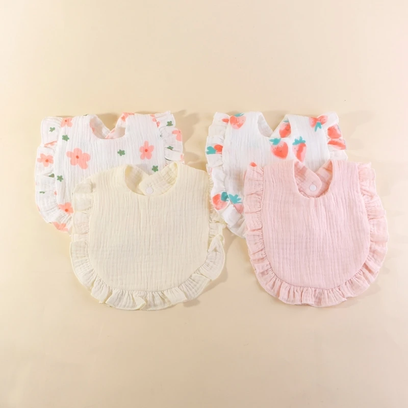 4pcs Cotton Baby Bibs, Baby Saliva Wipes with Fashionable Ruffled Edges U-shape Infant Complementary Food Feeding Bibs
4pcs Cotton Baby Bibs, Baby Saliva Wipes with Fashionable Ruffled Edges U-shape Infant Complementary Food Feeding Bibs