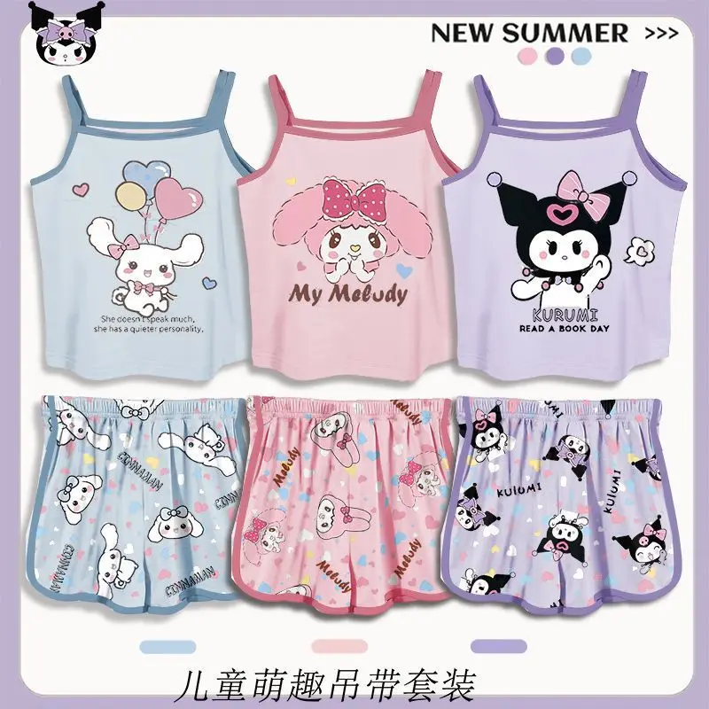 2024 My Melody Children Pajamas Summer Sanrio Kawaii Anime Cinnamoroll Kuromi Ice Silk Girl Fashion Vest Sweet Cute Kid Clothes
2024 My Melody Children Pajamas Summer Sanrio Kawaii Anime Cinnamoroll Kuromi Ice Silk Girl Fashion Vest Sweet Cute Kid Clothes