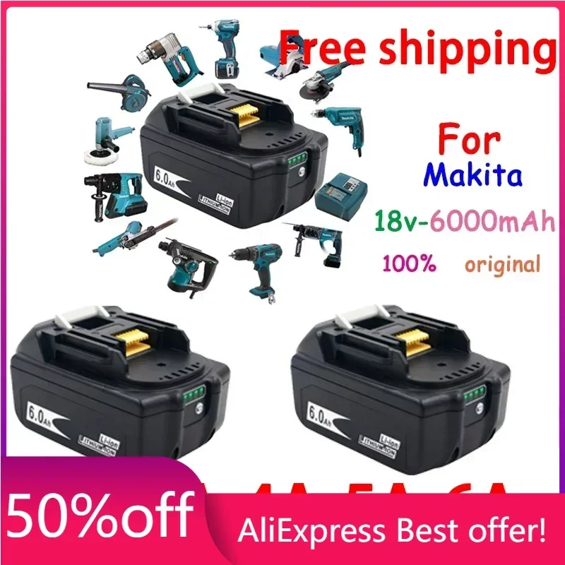 100% Original For Makita 18V 6000mAh Rechargeable Power Tools Battery with LED Li-ion Replacement LXT BL1860B BL1860 BL1850
100% Original For Makita 18V 6000mAh Rechargeable Power Tools Battery with LED Li-ion Replacement LXT BL1860B BL1860 BL1850