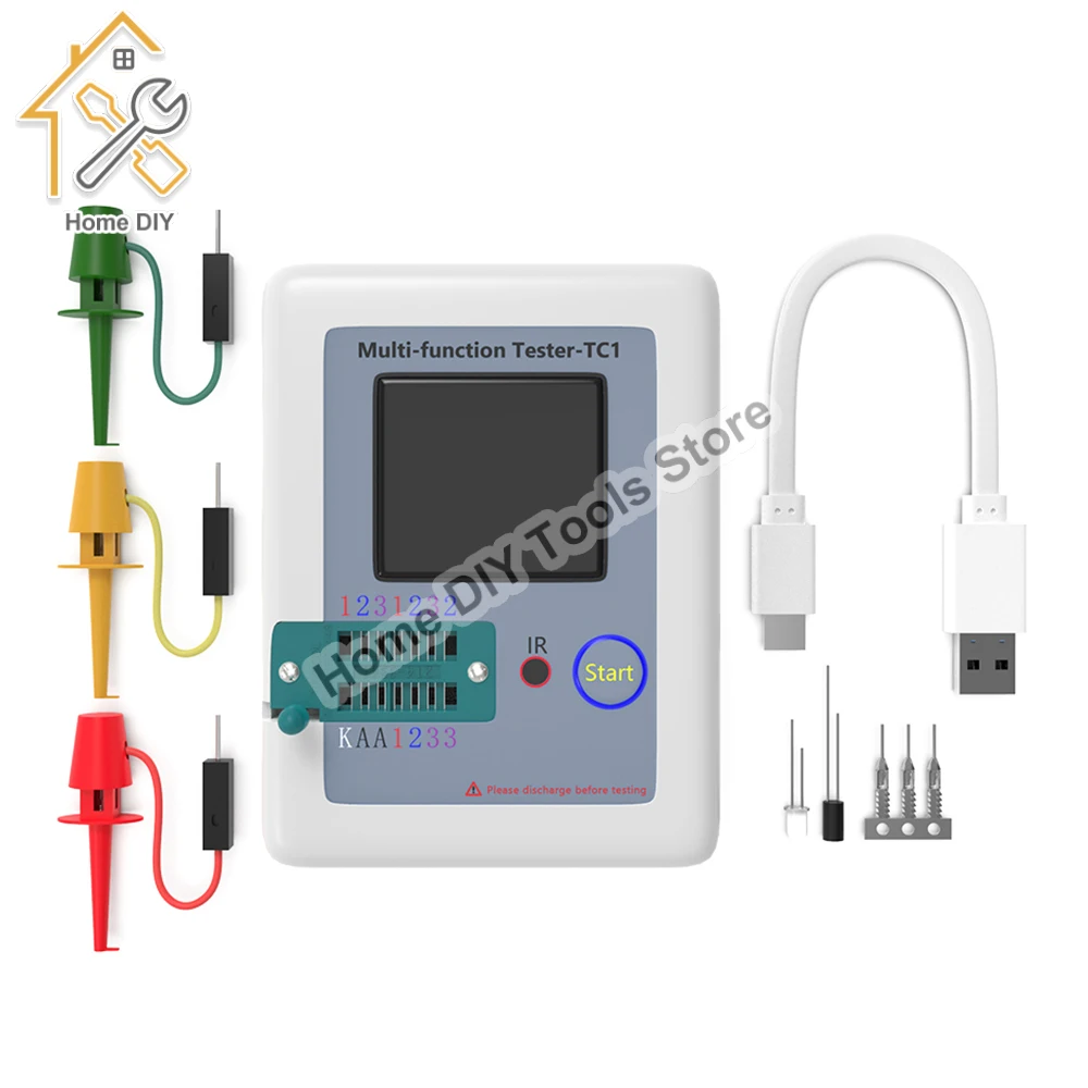 LCR-TC1 TC1 Colorful Display Multifunctional TFT Backlight Transistor Tester For Diode Triode Capacitor Resistor Transistor
LCR-TC1 TC1 Colorful Display Multifunctional TFT Backlight Transistor Tester For Diode Triode Capacitor Resistor Transistor