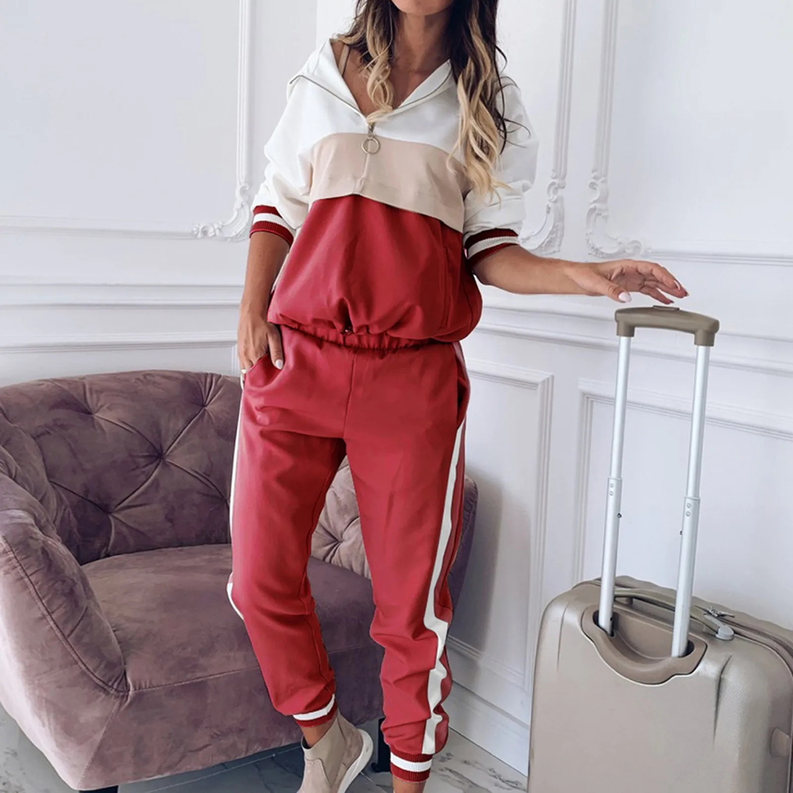 Autumn Two Piece Sets Women Tracksuit Loose Suit 2023 Trouser Suits Female Sweatshirt Patchwork Sports Hoodie Sportswear
Autumn Two Piece Sets Women Tracksuit Loose Suit 2023 Trouser Suits Female Sweatshirt Patchwork Sports Hoodie Sportswear