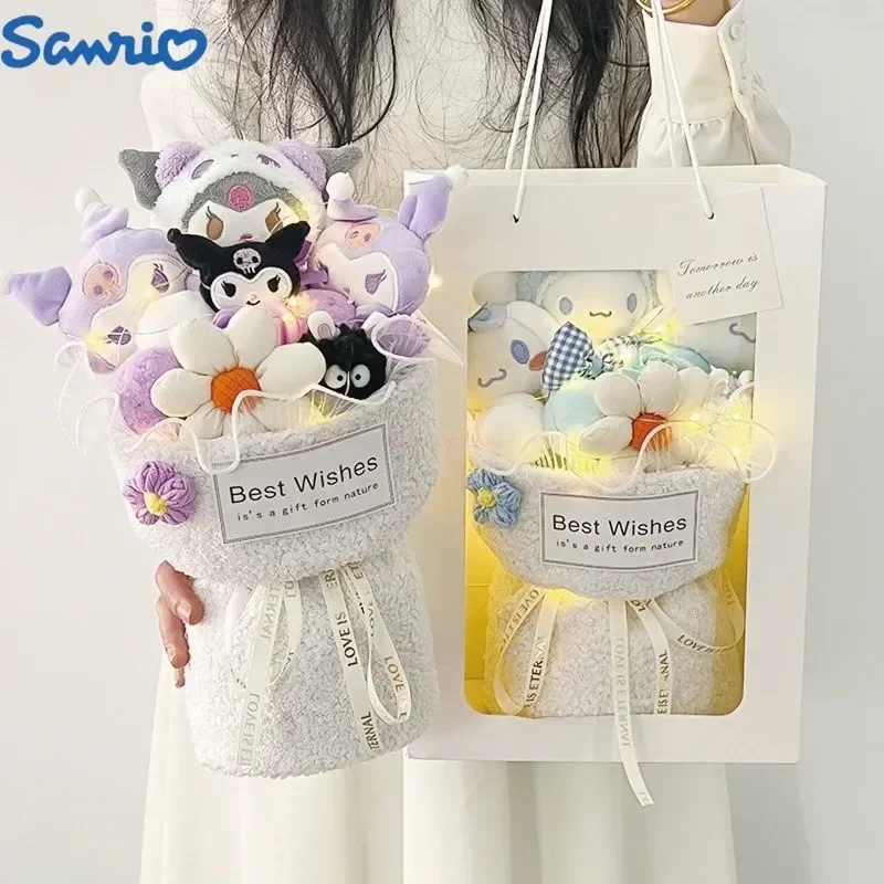 

Новинка Sanrio мультяшный плюшевый Коричный букет Kuromi Hello Kitty кошка плюшевая кукла игрушка подарок на день Святого Валентина Выпускной подарок на день рождения