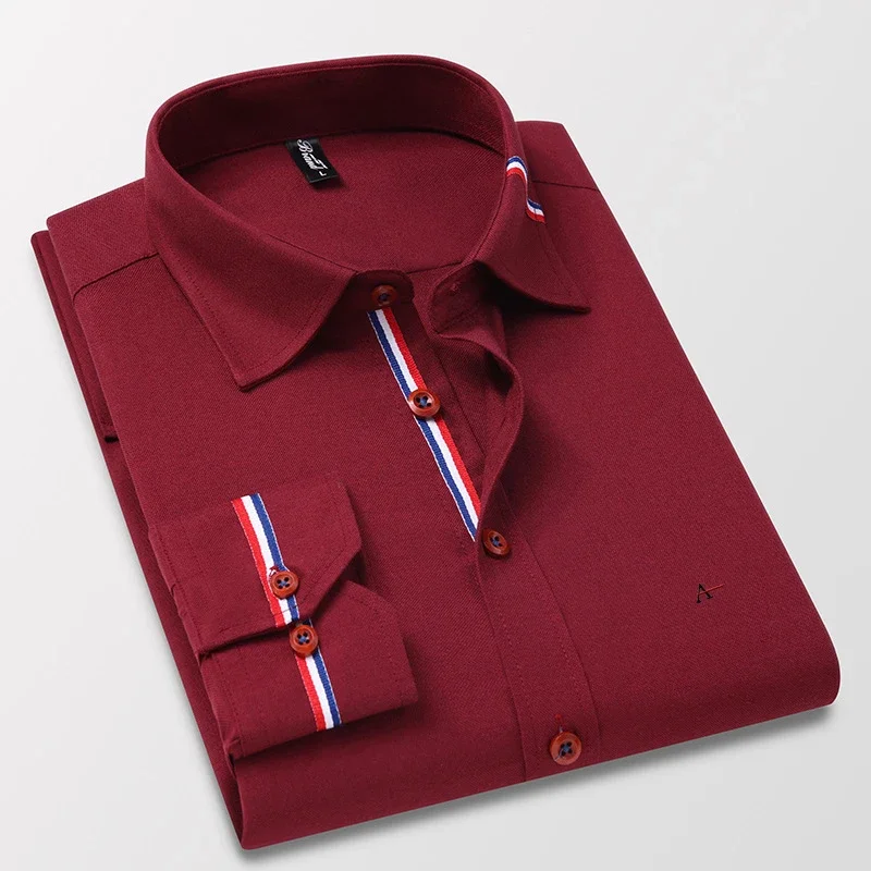 

Novo 2022 Cotton camisa para homens camisas casuais masculino bolso regular-ajuste botão-paraho baixo camisa do homem de trabal