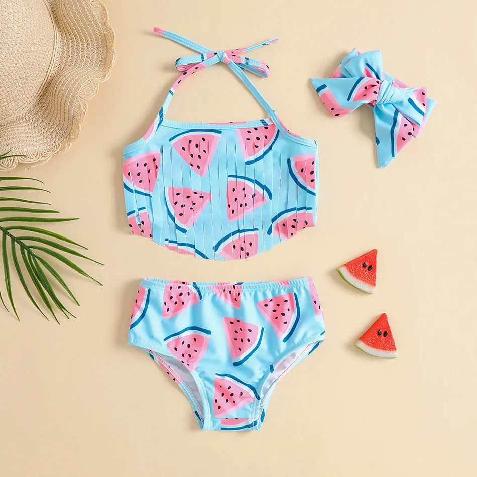 Children's Swimsuits Watermelon Print Tassel Suspender Blue Girl Swimsuit Set Cute Baby Hot Spring Beach Water Park Swimsuit
Children's Swimsuits Watermelon Print Tassel Suspender Blue Girl Swimsuit Set Cute Baby Hot Spring Beach Water Park Swimsuit
