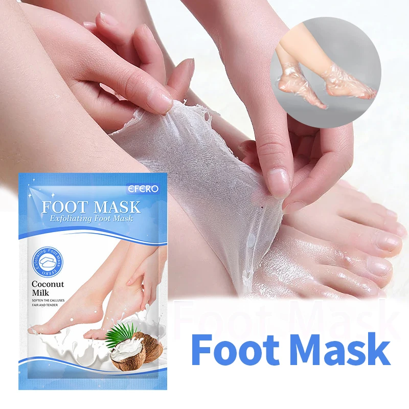 

Exfoliating Foot Mask Coconut Milk Socks Spa Pedicure Anti Drying Cracking Heel Peeling Dead Skin Remover Feet Moisturizing Care