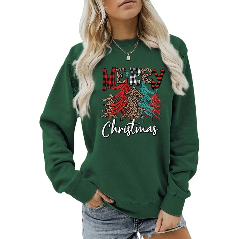 Women Plaid Leopard Merry Christmas Printed Long Sleeve Crewneck Sweatshirt Top N7YD
Women Plaid Leopard Merry Christmas Printed Long Sleeve Crewneck Sweatshirt Top N7YD