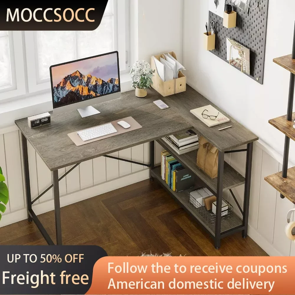 Small L Shaped Desk With Storage Shelves 47 Inch Corner Computer Desk Writing Study Table for Home Office Small Space Gaming Pc
Small L Shaped Desk With Storage Shelves 47 Inch Corner Computer Desk Writing Study Table for Home Office Small Space Gaming Pc
