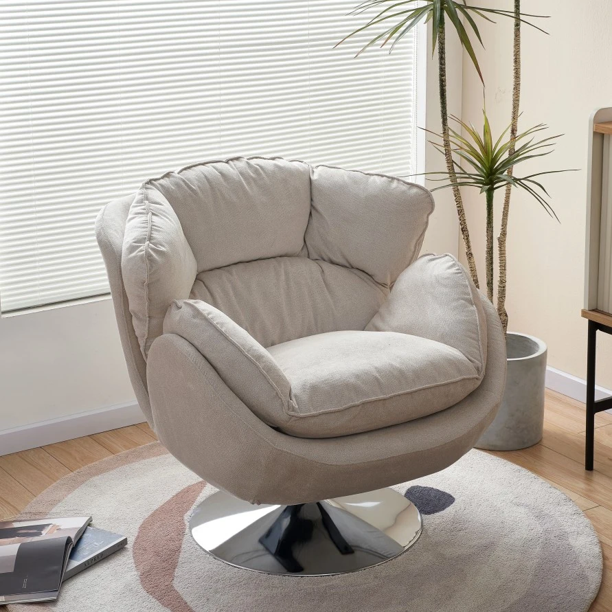 Single sofa chair can rotate Nordic Reading Lazy Man Network Red style designer study Cream style balcony leisure chair
Single sofa chair can rotate Nordic Reading Lazy Man Network Red style designer study Cream style balcony leisure chair