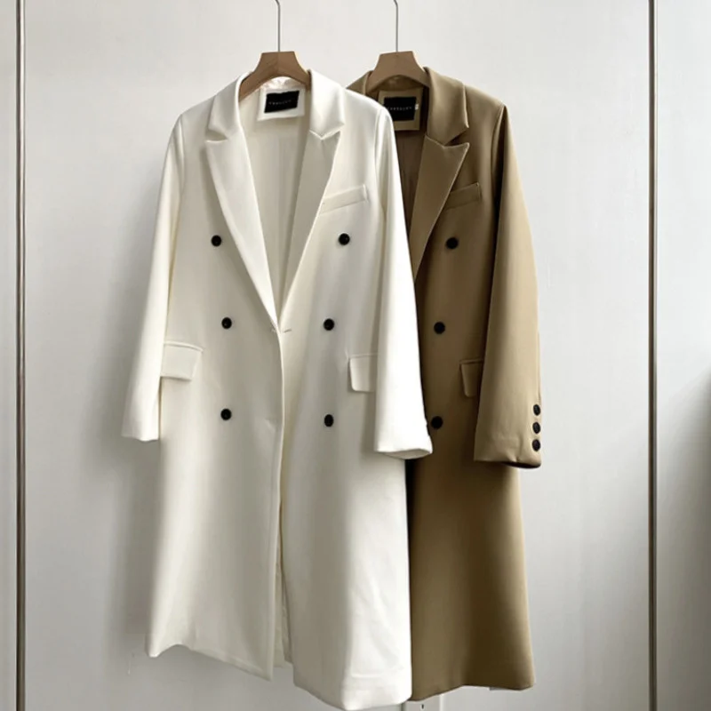 Autumn New Double-breasted Woman Long Trench Coat Turn Down Collar Straight Casual Women Long Jacket Fashion Loose Outwear 2021
Autumn New Double-breasted Woman Long Trench Coat Turn Down Collar Straight Casual Women Long Jacket Fashion Loose Outwear 2021