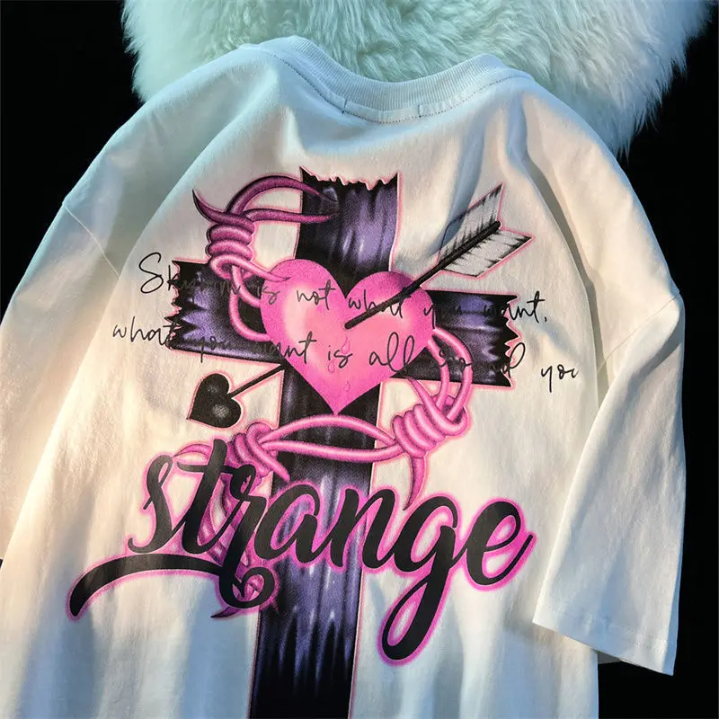 American Retro Loose Personalized Print Graphic T shirt Summer Y2K Street Men and Women Hip Hop Art Simple Oversized T shirt
American Retro Loose Personalized Print Graphic T shirt Summer Y2K Street Men and Women Hip Hop Art Simple Oversized T shirt