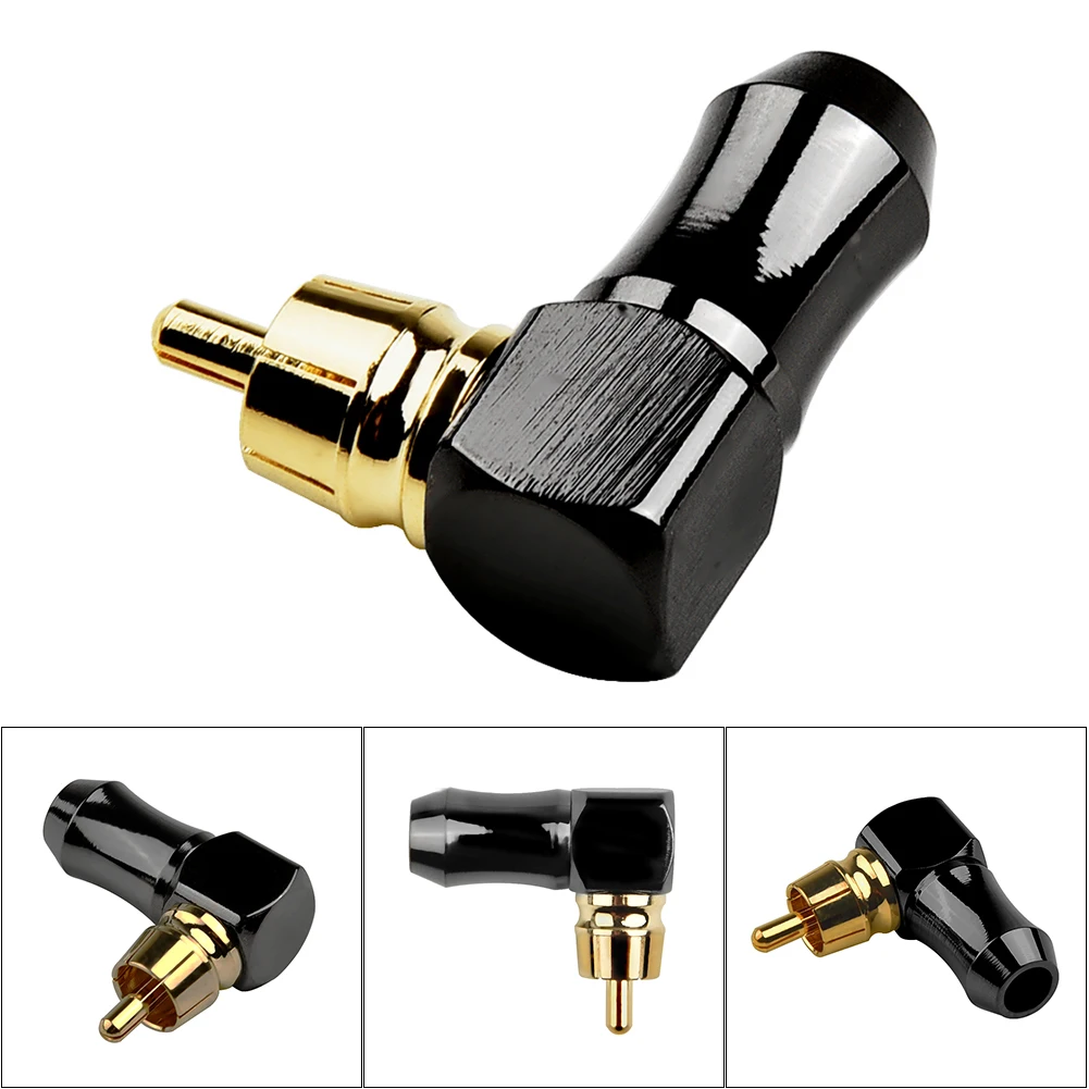 RCA Plug Connector 90 Degree Male Curved Right Angle Elbow Converter Gold Plated Solder For 6mm Speaker Wire Audio Adapter
RCA Plug Connector 90 Degree Male Curved Right Angle Elbow Converter Gold Plated Solder For 6mm Speaker Wire Audio Adapter