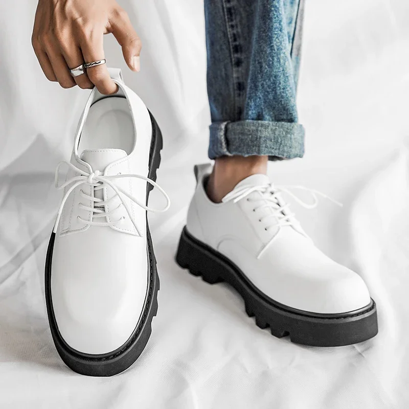 Man Japan Harajuku Korean Office Fashion White Business Wedding Leather Shoe Men Platform Streetwear Vintage Casual Cargo Shoes
Man Japan Harajuku Korean Office Fashion White Business Wedding Leather Shoe Men Platform Streetwear Vintage Casual Cargo Shoes