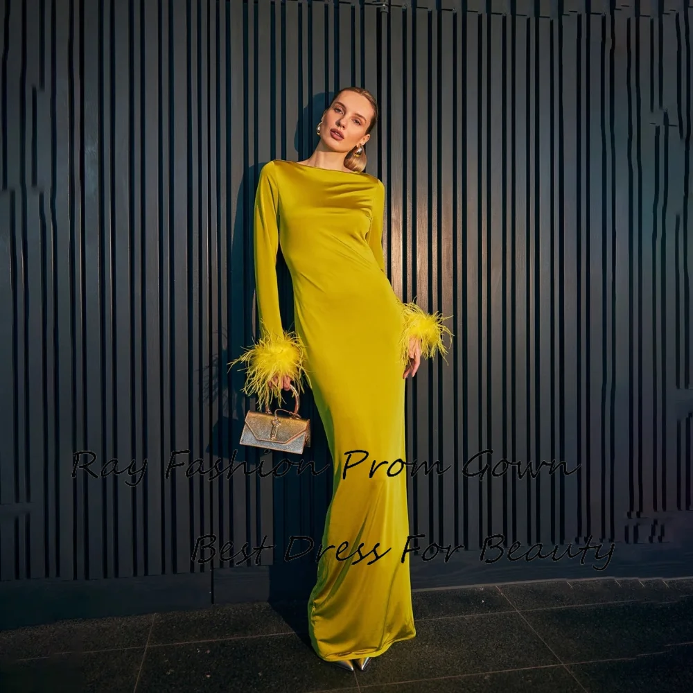 Modest Straight Prom Dress Satin Boat Neck With Long Sleeves Elegant Floor Length Evening Party Gowns For Formal Cocktail Dress
Modest Straight Prom Dress Satin Boat Neck With Long Sleeves Elegant Floor Length Evening Party Gowns For Formal Cocktail Dress
