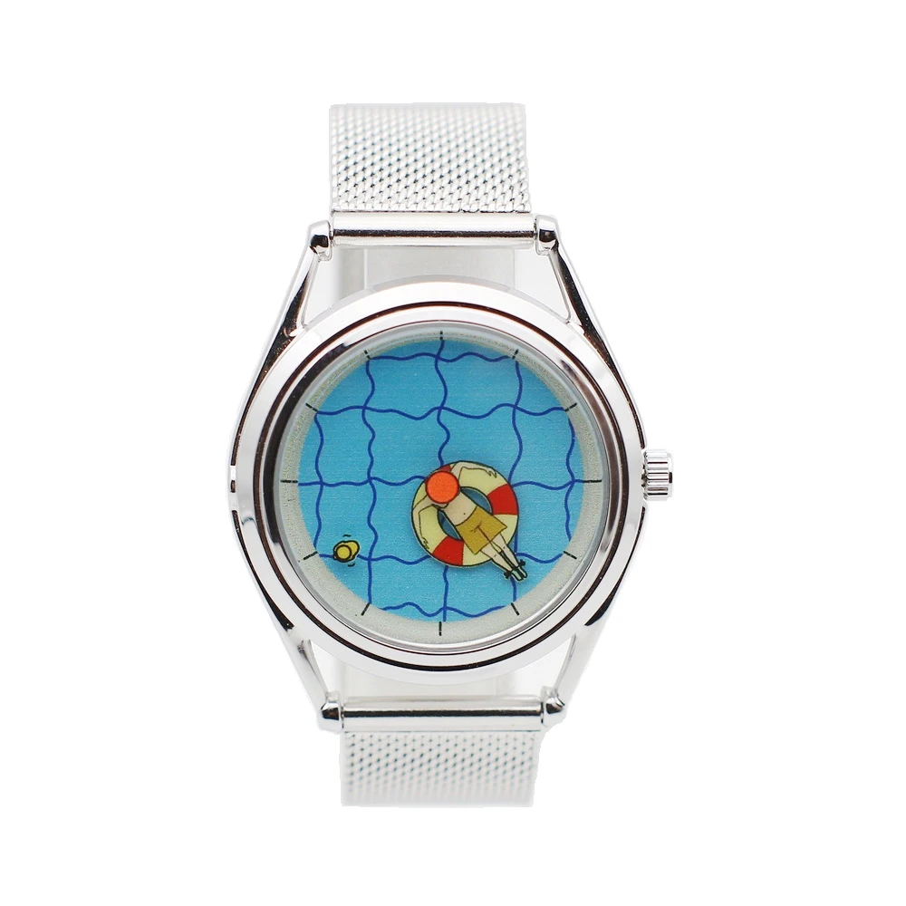Swimming Pool Leisure Time Creative Design Watch-Simple Gift Swimming Pointer Neutral Metal Leather Strap
Swimming Pool Leisure Time Creative Design Watch-Simple Gift Swimming Pointer Neutral Metal Leather Strap