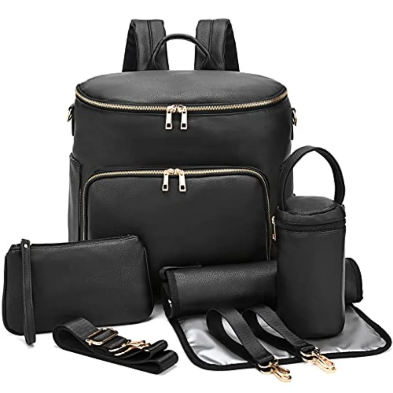 New Fashion Mommy Bag Pu Leather Diaper Backpack Bag with Changing Pad Baby Organizer Nappy Bag for Baby Mommy Gift
New Fashion Mommy Bag Pu Leather Diaper Backpack Bag with Changing Pad Baby Organizer Nappy Bag for Baby Mommy Gift
