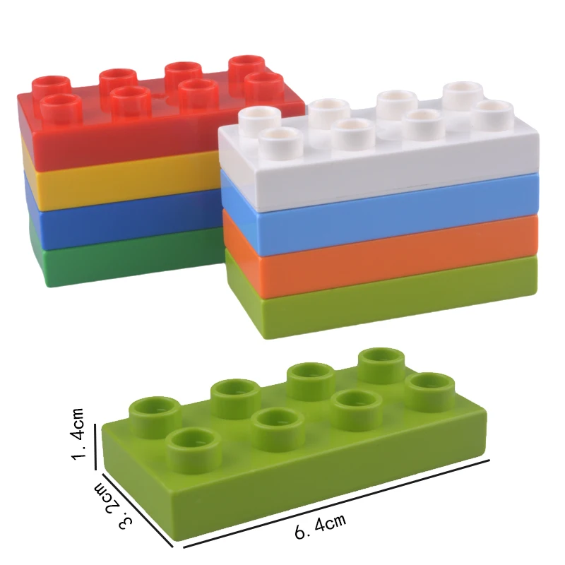 Big Size Block Thin Brick 2x4 10pcs Education Building Blocks Compatible with Bricks Plastic Toys for Children
Big Size Block Thin Brick 2x4 10pcs Education Building Blocks Compatible with Bricks Plastic Toys for Children